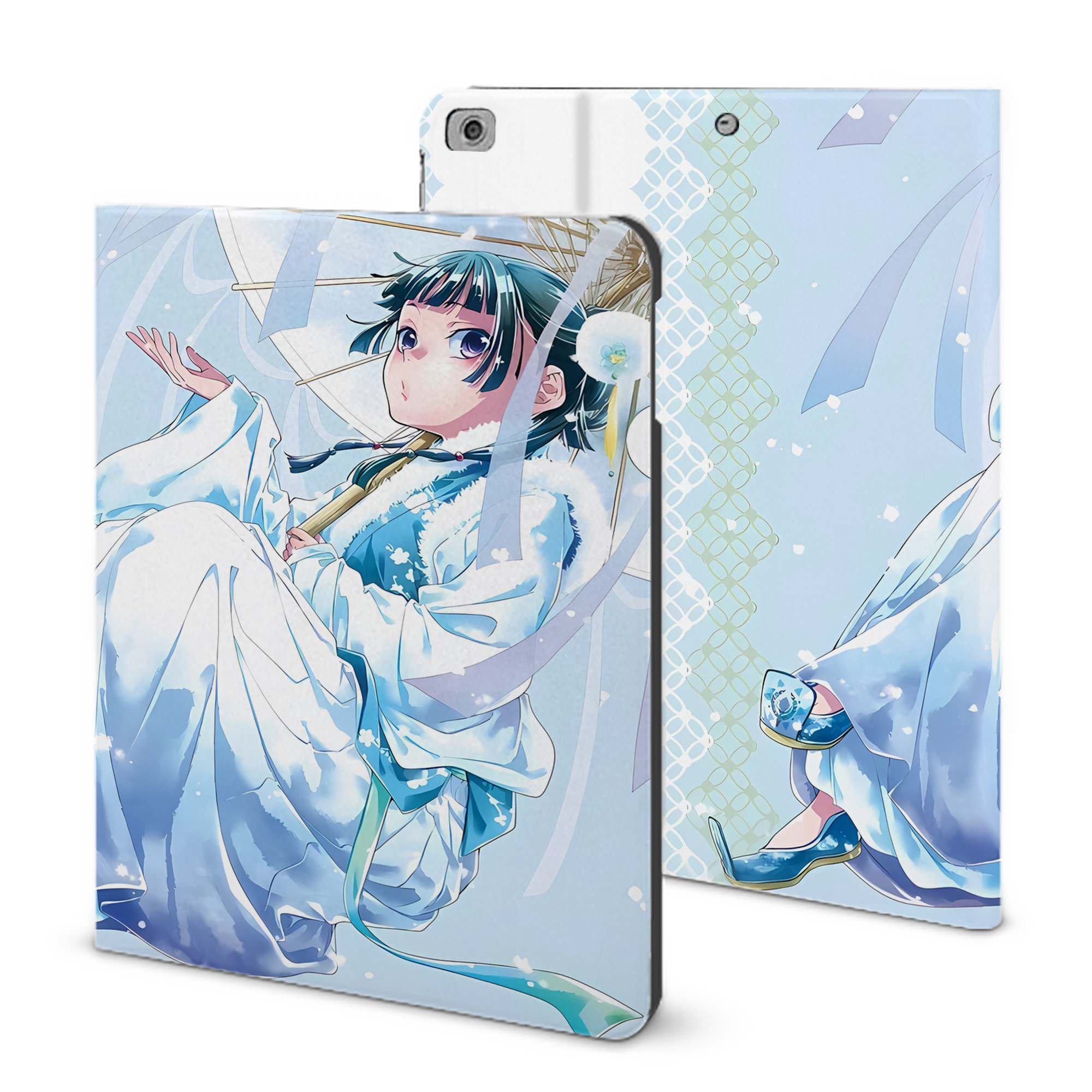 （画像用） 薬屋のひとりごと The Apothecary Diaries IPad ケース ブック型 PUレザー TPU 耐衝撃 軽量 薄型 ペン収納なし 全面保護 IPad 各モデル対応